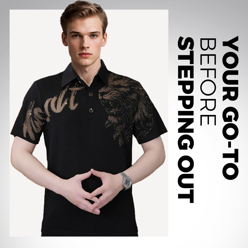 Fliwos® Men's Casual Printed Short-Sleeve Shirt