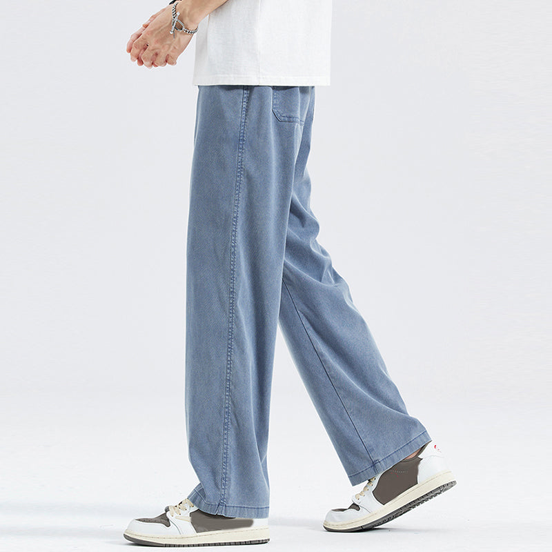 🔥HOT SALE 50%OFF🔥Men’s Lightweight Stretchy Wide-Leg Tencel Jeans