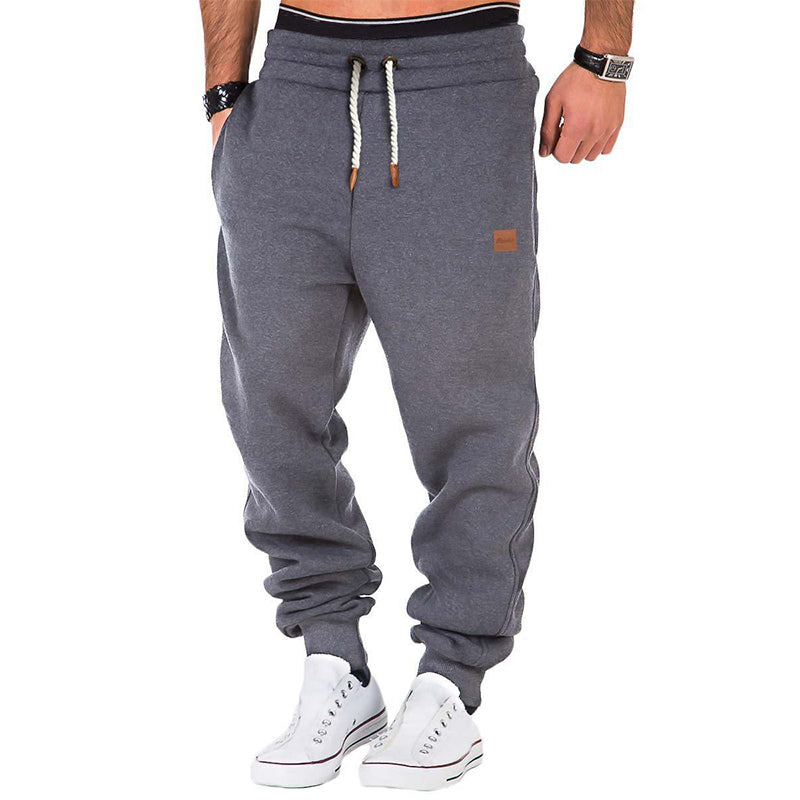 🔥HOT SALE 50%OFF🔥Fliwos Men's Solid Color Drawstring Waist Fleece Sweatpants
