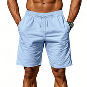 Men's Casual Linen Top & Shorts Two-Piece Set