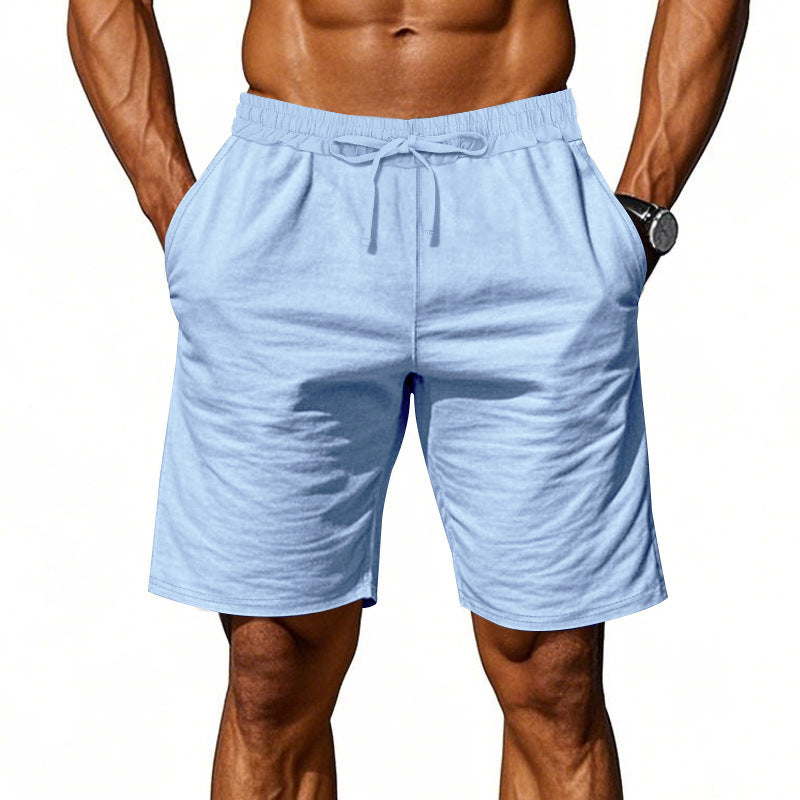 Men's Casual Linen Top & Shorts Two-Piece Set