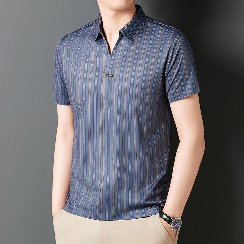 🎊50% OFF TODAY ONLY🎉Men's Summer Striped Wrinkle-free Shirt