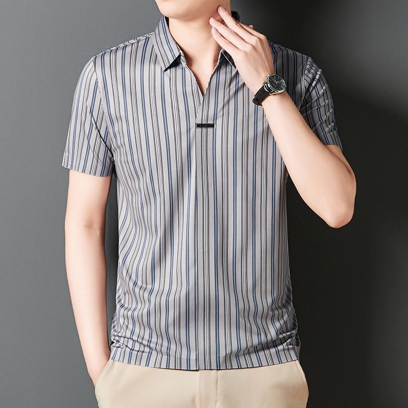 🎊50% OFF TODAY ONLY🎉Men's Summer Striped Wrinkle-free Shirt