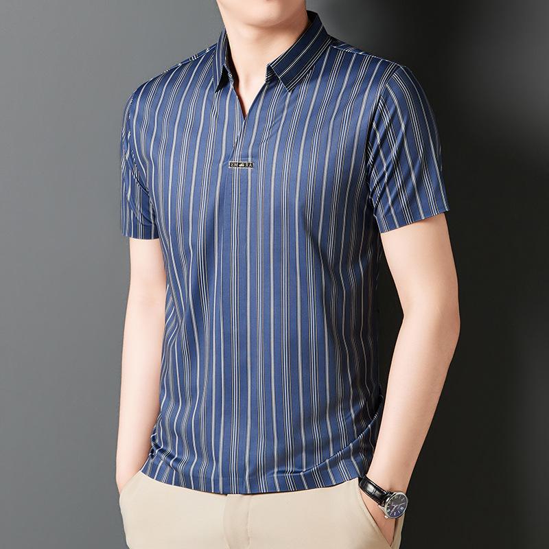 🎊50% OFF TODAY ONLY🎉Men's Summer Striped Wrinkle-free Shirt