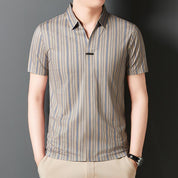 🎊50% OFF TODAY ONLY🎉Men's Summer Striped Wrinkle-free Shirt