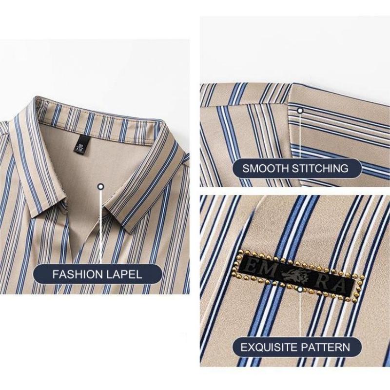 🎊50% OFF TODAY ONLY🎉Men's Summer Striped Wrinkle-free Shirt