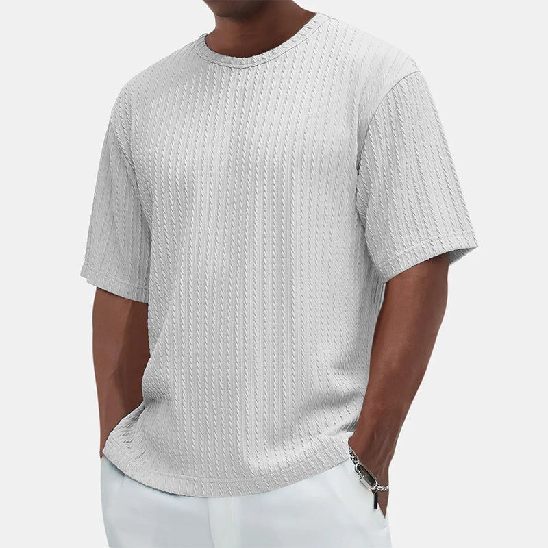 ⏳Limited time 50% OFF💥Men's Casual Versatile Textured Crew Neck T-Shirt