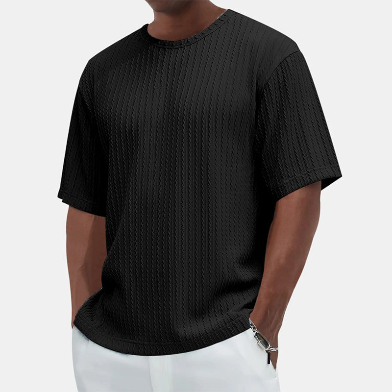 ⏳Limited time 50% OFF💥Men's Casual Versatile Textured Crew Neck T-Shirt
