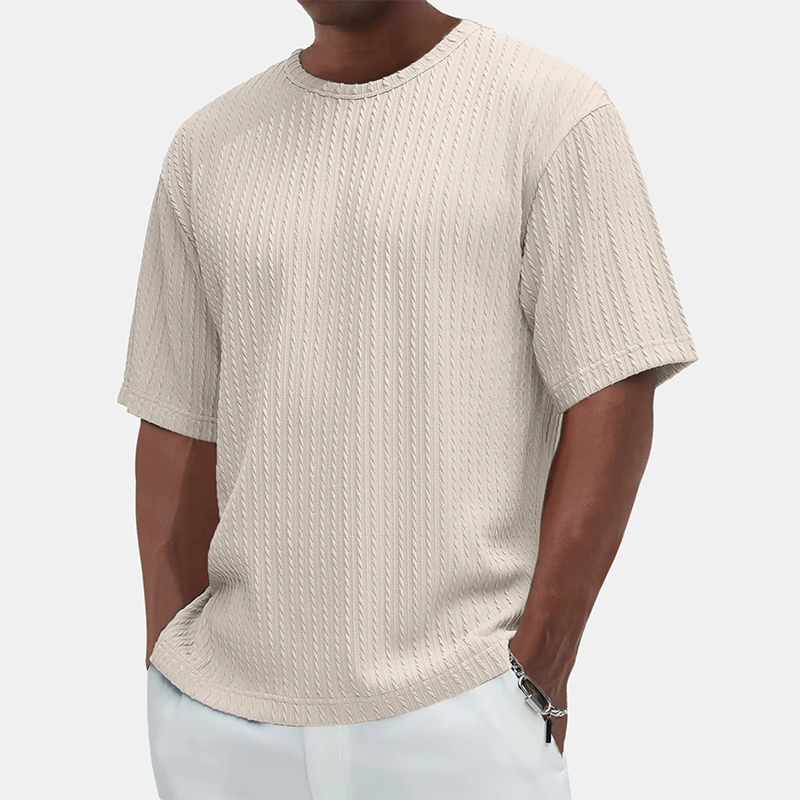 ⏳Limited time 50% OFF💥Men's Casual Versatile Textured Crew Neck T-Shirt