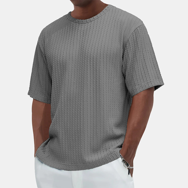 ⏳Limited time 50% OFF💥Men's Casual Versatile Textured Crew Neck T-Shirt