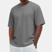 ⏳Limited time 50% OFF💥Men's Casual Versatile Textured Crew Neck T-Shirt