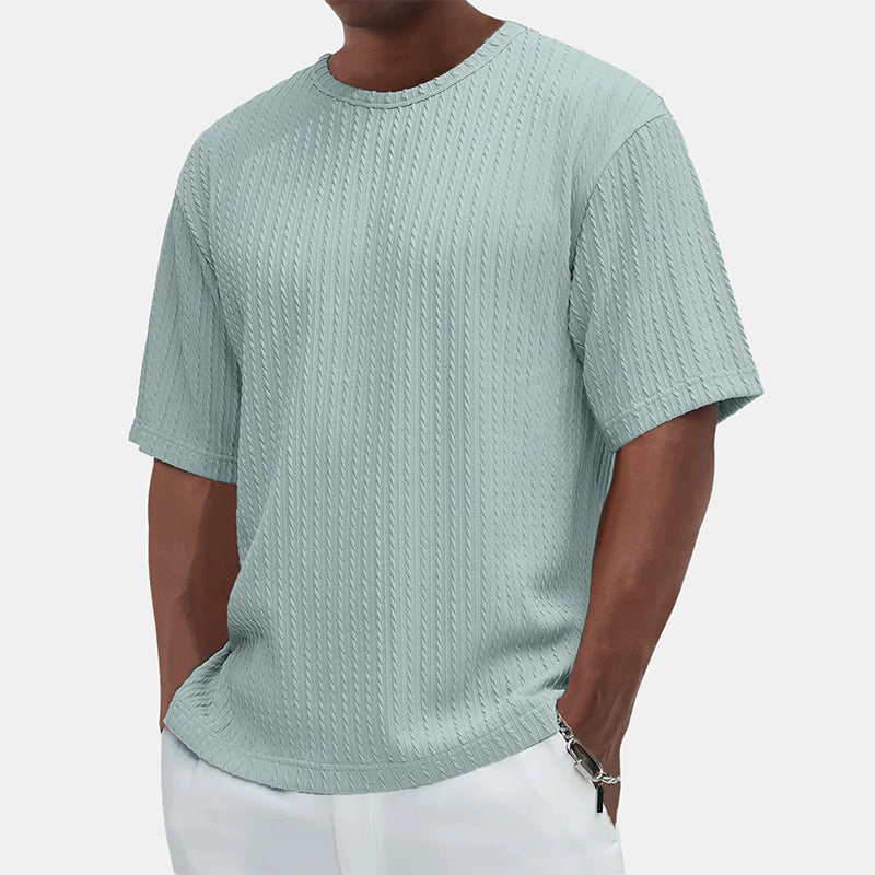 ⏳Limited time 50% OFF💥Men's Casual Versatile Textured Crew Neck T-Shirt