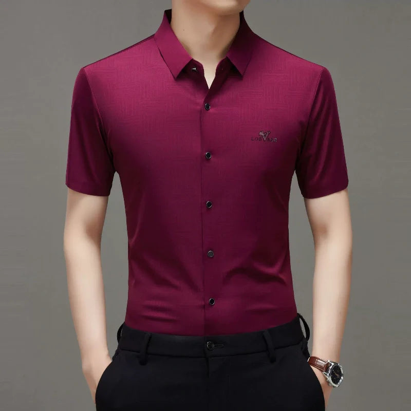 🔥HOT SALE🔥Men's Summer Subtle Pattern Short-Sleeve Shirt