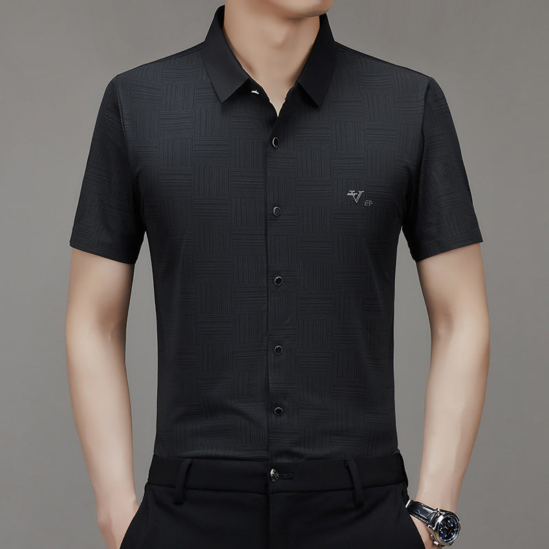 🔥HOT SALE🔥Men's Summer Subtle Pattern Short-Sleeve Shirt