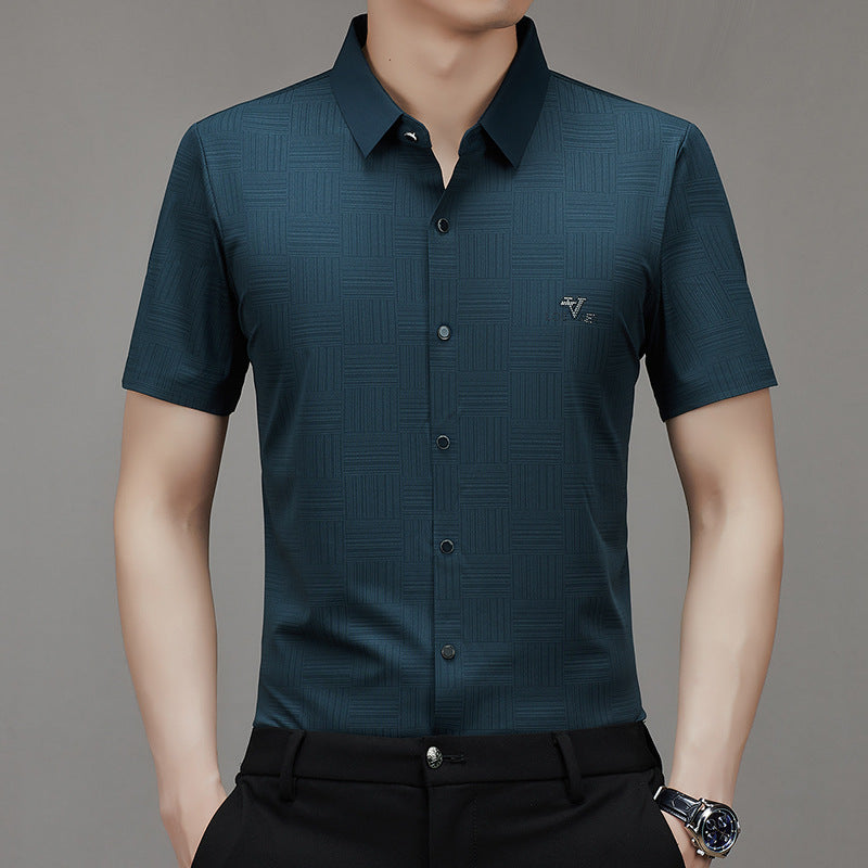 🔥HOT SALE🔥Men's Summer Subtle Pattern Short-Sleeve Shirt