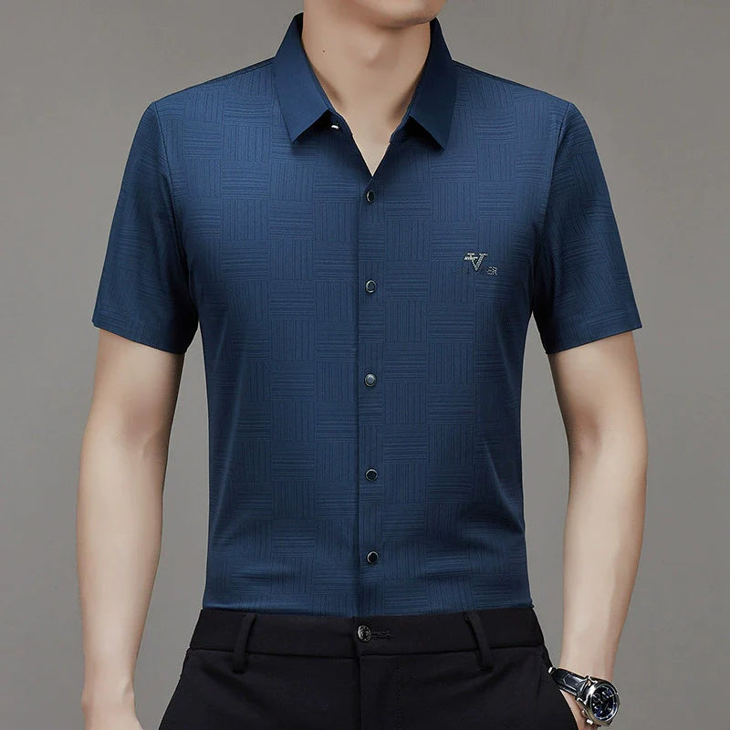 🔥HOT SALE🔥Men's Summer Subtle Pattern Short-Sleeve Shirt