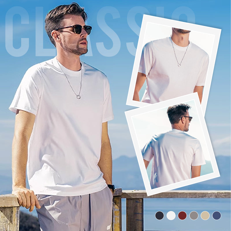 🔥Summer Hot Sale👕Classic Round Neck Short Sleeve Cotton T-Shirt