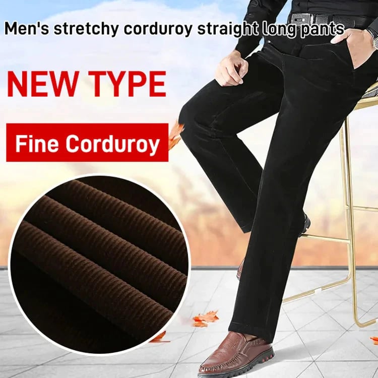 ✨Early Autumn New Arrivals🍁Men's Stretchy Corduroy Straight Long Pants