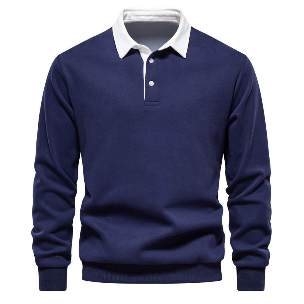 🍁🎁Men's Autumn Casual Long-sleeve Lapel Sweatshirt