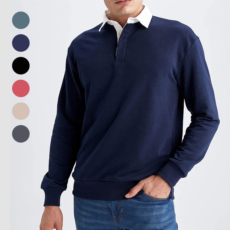 🍁🎁Men's Autumn Casual Long-sleeve Lapel Sweatshirt
