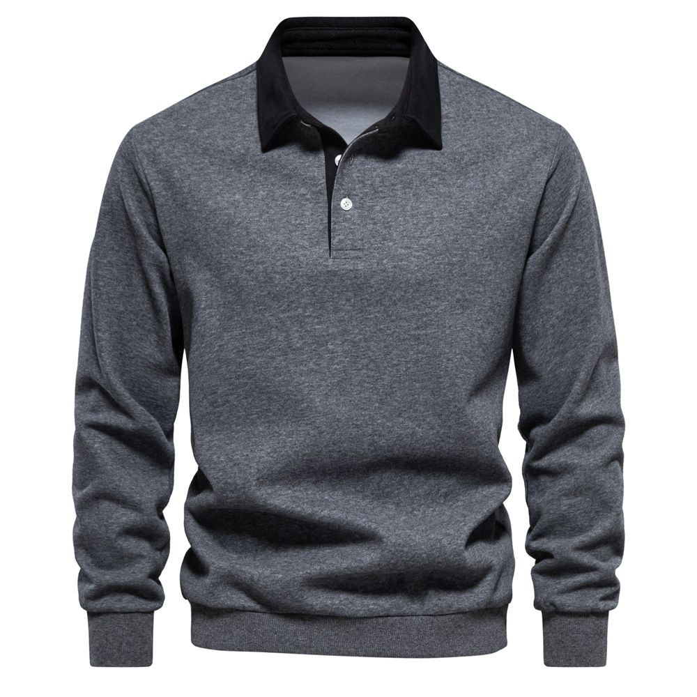 🍁🎁Men's Autumn Casual Long-sleeve Lapel Sweatshirt