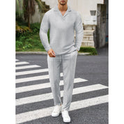 Men's Minimalist Lounge Set - Shirt & Drawstring Pants