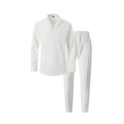 Men's Minimalist Lounge Set - Shirt & Drawstring Pants
