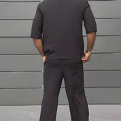End-of-Summer Sale✨Modern Minimalist Short Sleeve Blazer & Pants Set