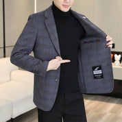 Luxury Style👑Men's Plaid Tweed Coat Jacket