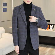 Luxury Style👑Men's Plaid Tweed Coat Jacket
