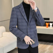 Luxury Style👑Men's Plaid Tweed Coat Jacket
