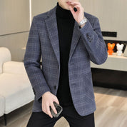 Luxury Style👑Men's Plaid Tweed Coat Jacket