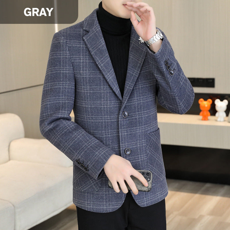 Luxury Style👑Men's Plaid Tweed Coat Jacket