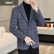 Luxury Style👑Men's Plaid Tweed Coat Jacket
