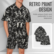 🔥Today only: 52% off⌛Men's Summer Retro Print Pajama Set