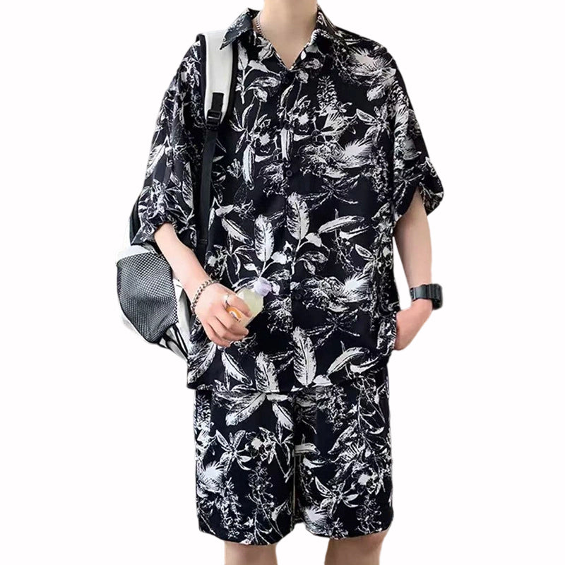 🔥Today only: 52% off⌛Men's Summer Retro Print Pajama Set