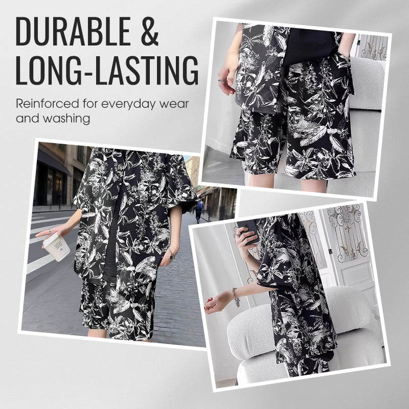🔥Today only: 52% off⌛Men's Summer Retro Print Pajama Set