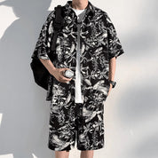 🔥Today only: 52% off⌛Men's Summer Retro Print Pajama Set