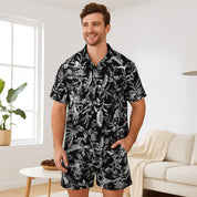 🔥Today only: 52% off⌛Men's Summer Retro Print Pajama Set