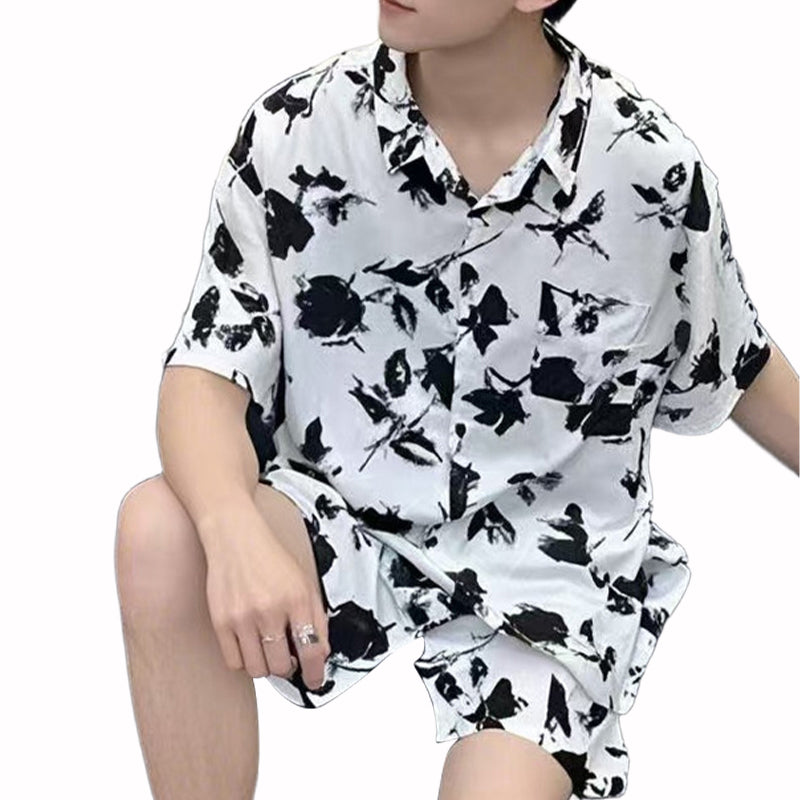 🔥Today only: 52% off⌛Men's Summer Retro Print Pajama Set