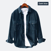 🍁Autumn New✨Men's Corduroy Shirt Button Long Sleeve Casual Blouse