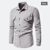 🍁Autumn New✨Men's Corduroy Shirt Button Long Sleeve Casual Blouse