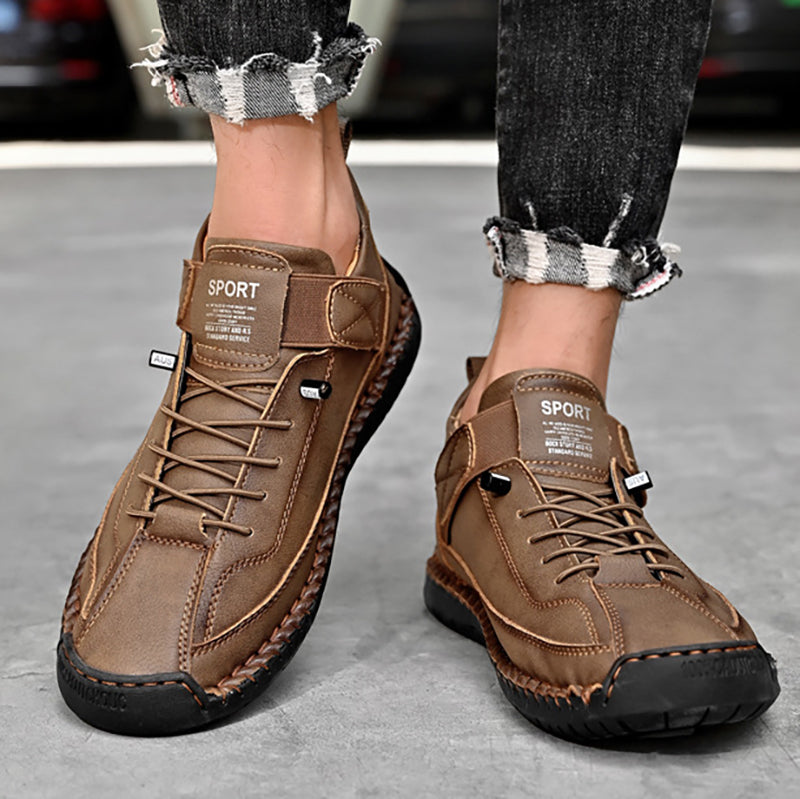 🔥HANDMADE 🔥👞Men's PU Leather Casual Shoes — Pain Be Gone!