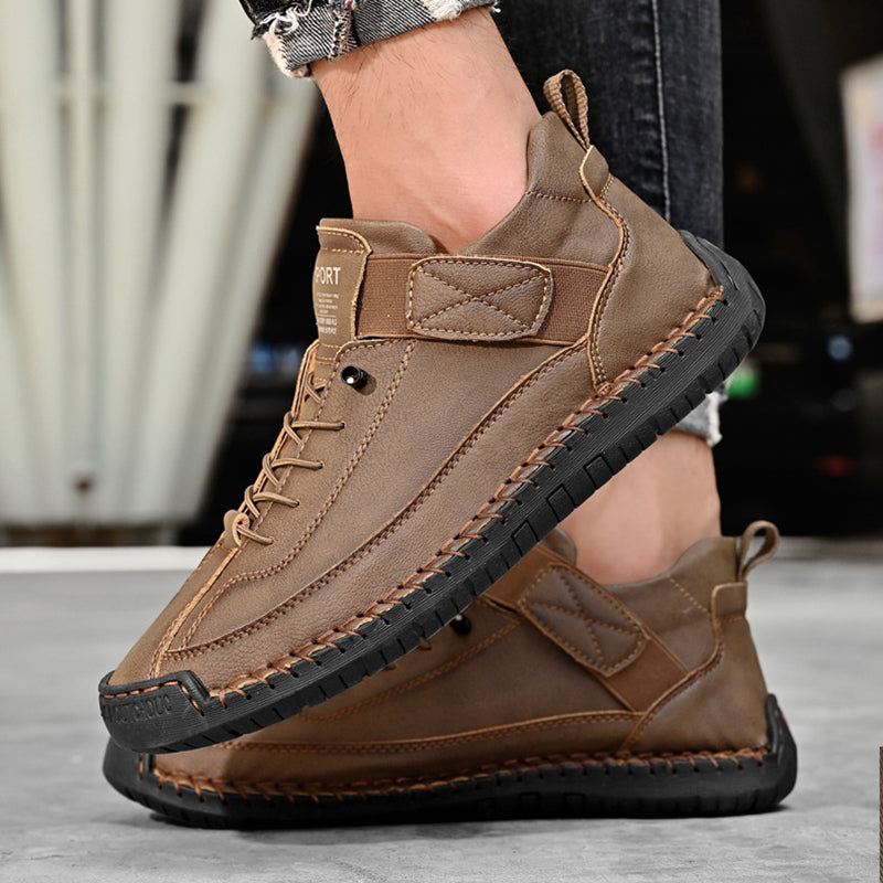 🔥HANDMADE 🔥👞Men's PU Leather Casual Shoes — Pain Be Gone!