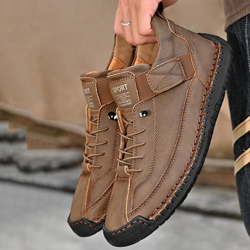 🔥HANDMADE 🔥👞Men's PU Leather Casual Shoes — Pain Be Gone!