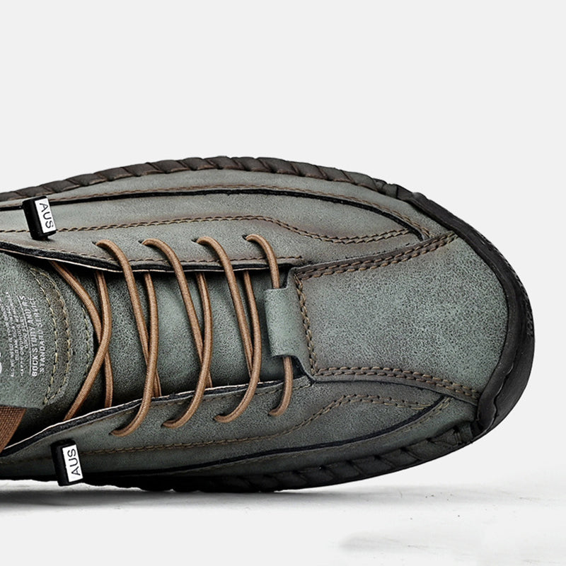 🔥HANDMADE 🔥👞Men's PU Leather Casual Shoes — Pain Be Gone!