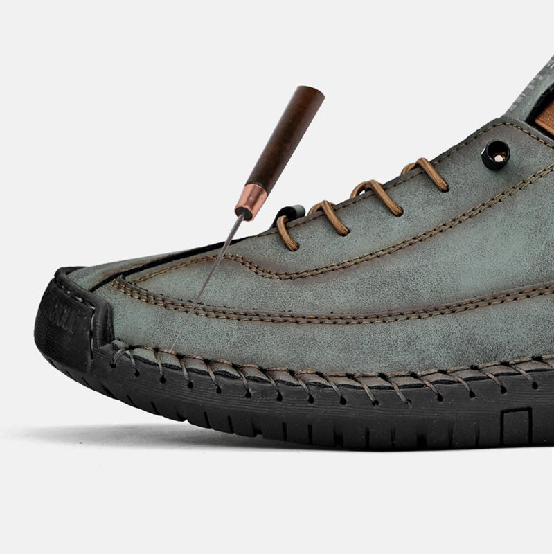 🔥HANDMADE 🔥👞Men's PU Leather Casual Shoes — Pain Be Gone!