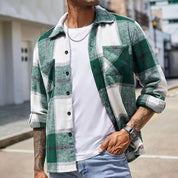 👔✨Men's Casual Thickened Warm Plaid Jacket With Flannel Lining