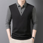 Men’s Layered Look Knit Shirt