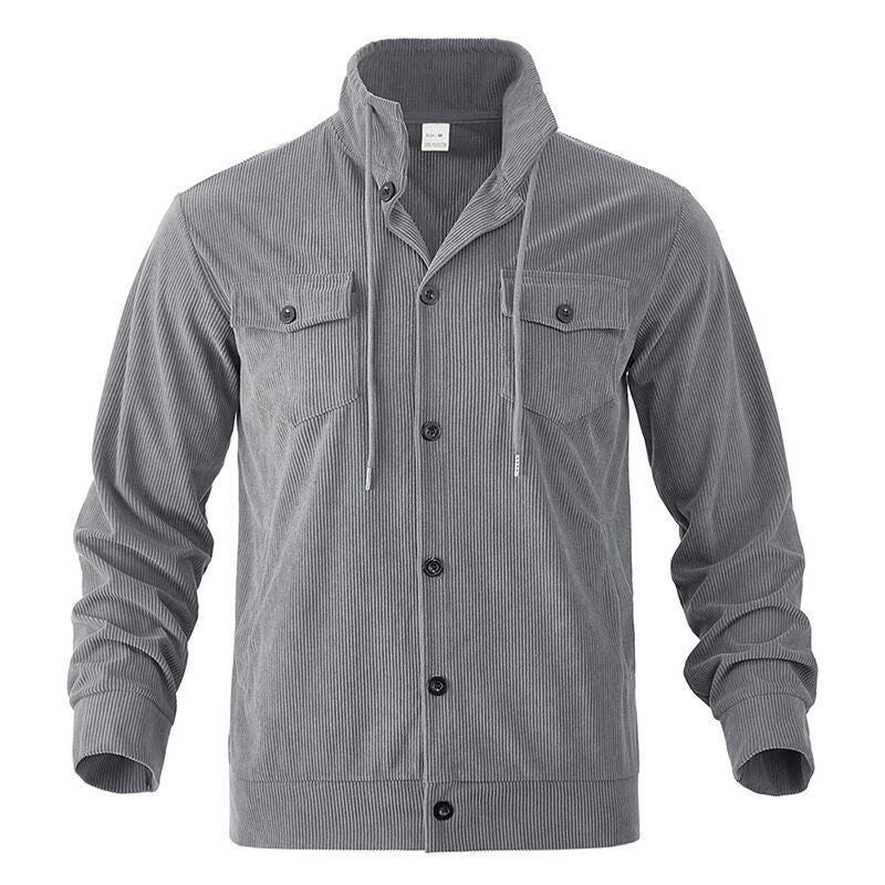 🔥Warm and Stylish✨Men's Corduroy Button-Down Long Sleeve Jacket